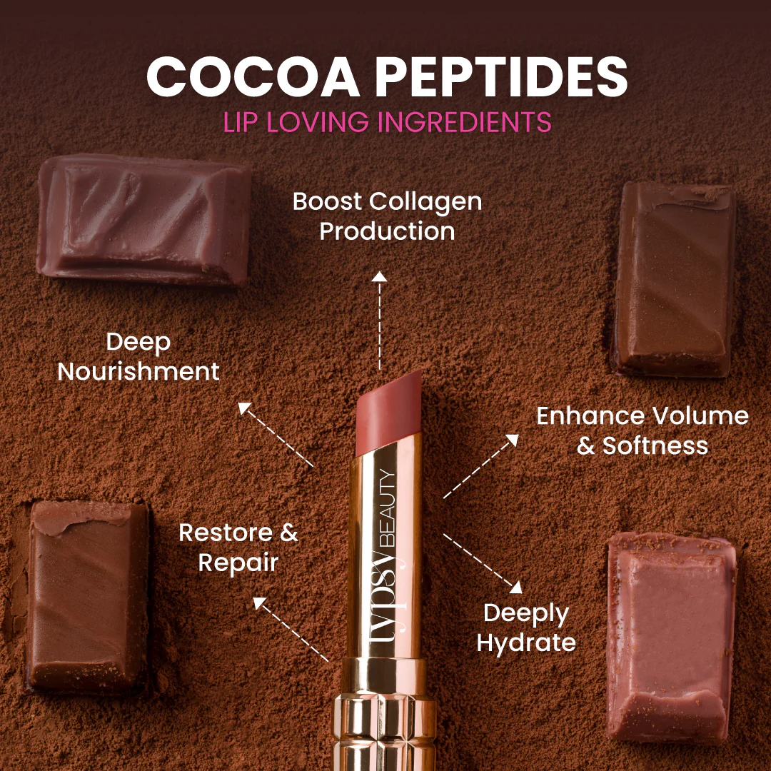 Lip Treatment Balm + Cocoa Peptide Lipstick - Image 4